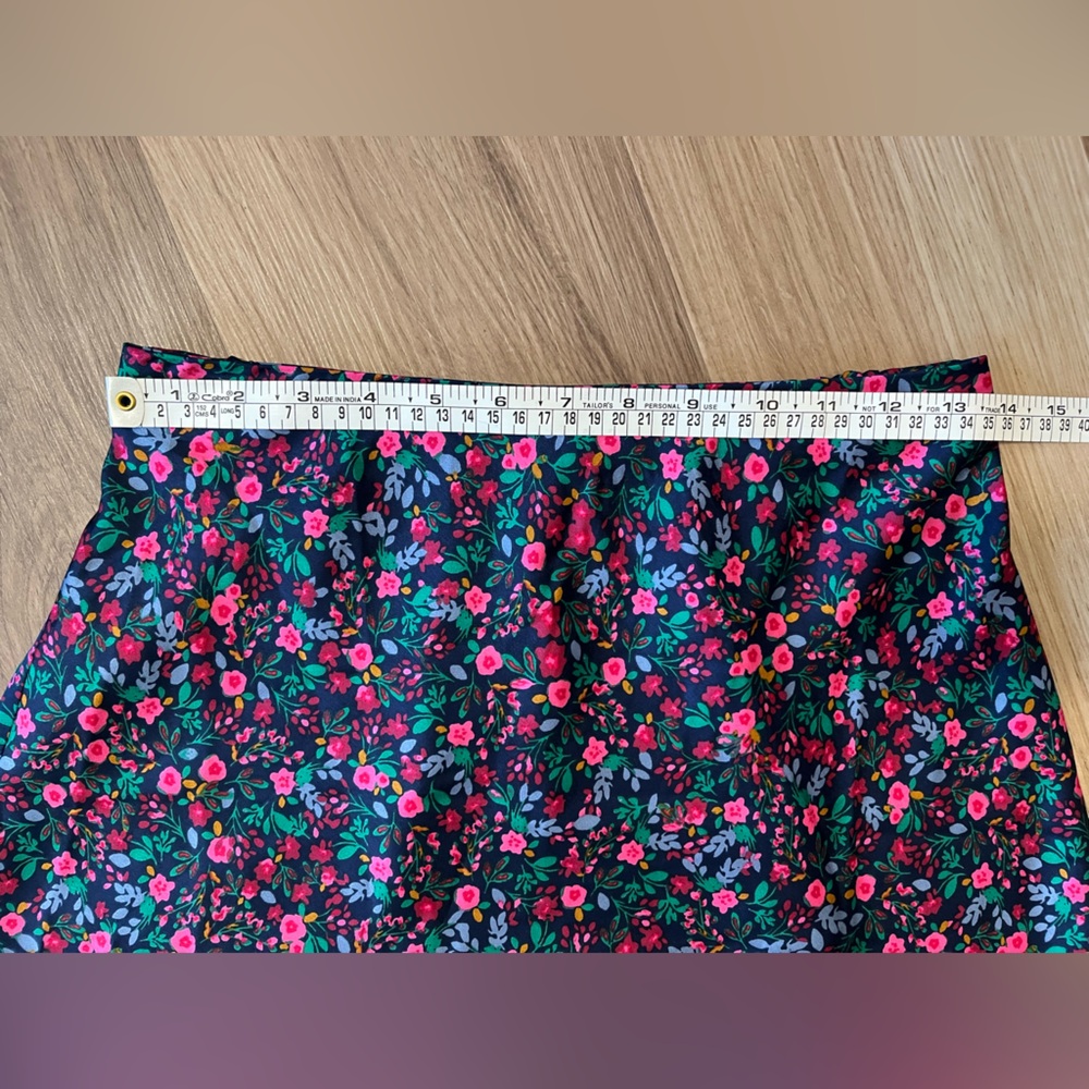 J.Crew Mini Bias-Cut Floral Slip Skirt Satin A-Line 90s French Girl - Picture 7 of 8